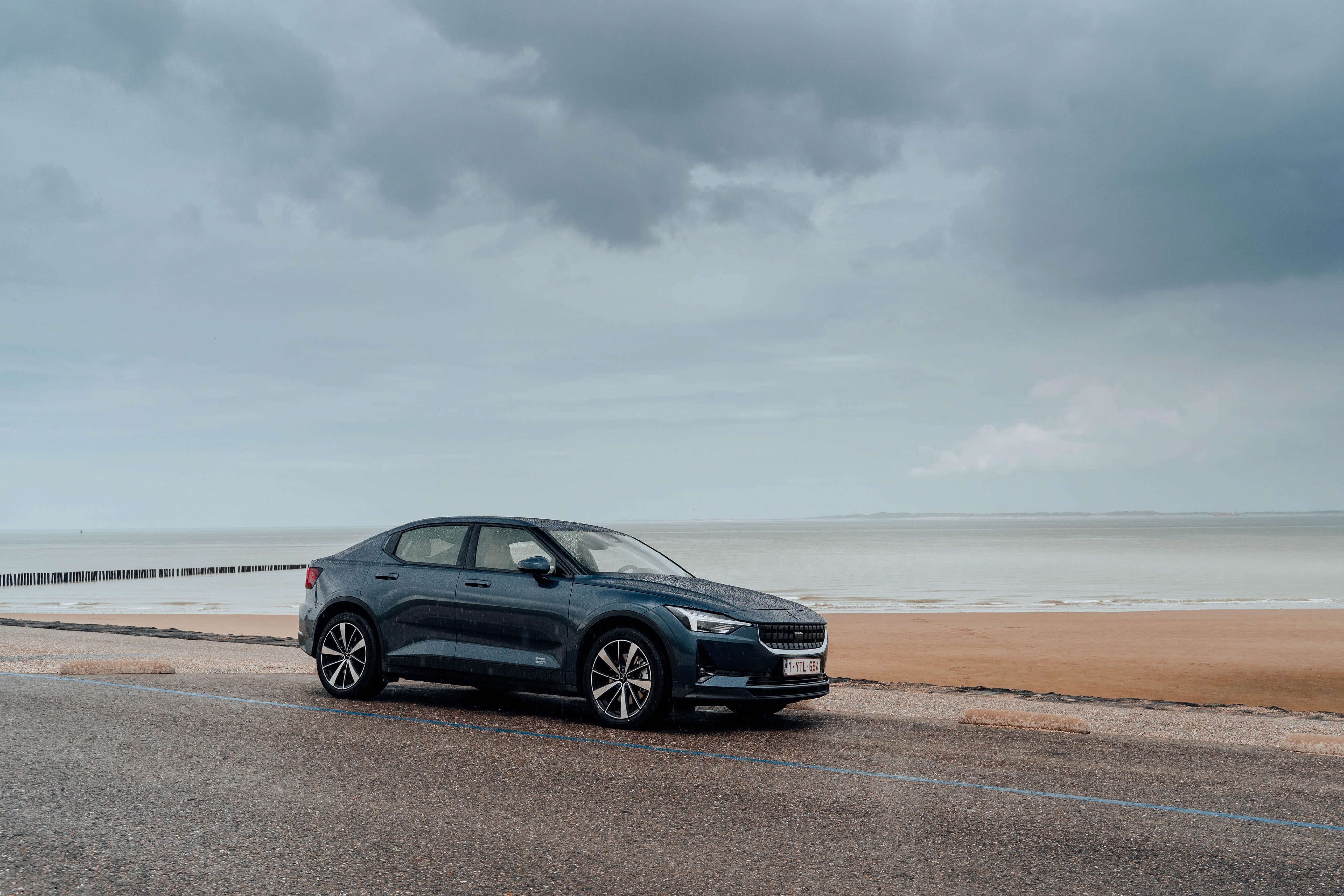 car on beach