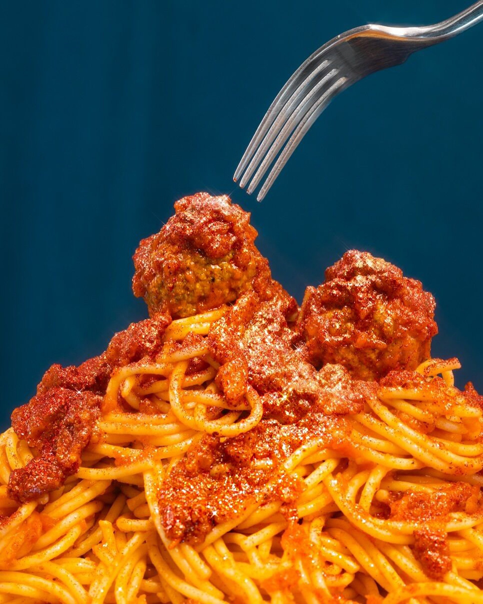 Spaghetti and meatballs editorial still life for Esquire Best New Restaurants.