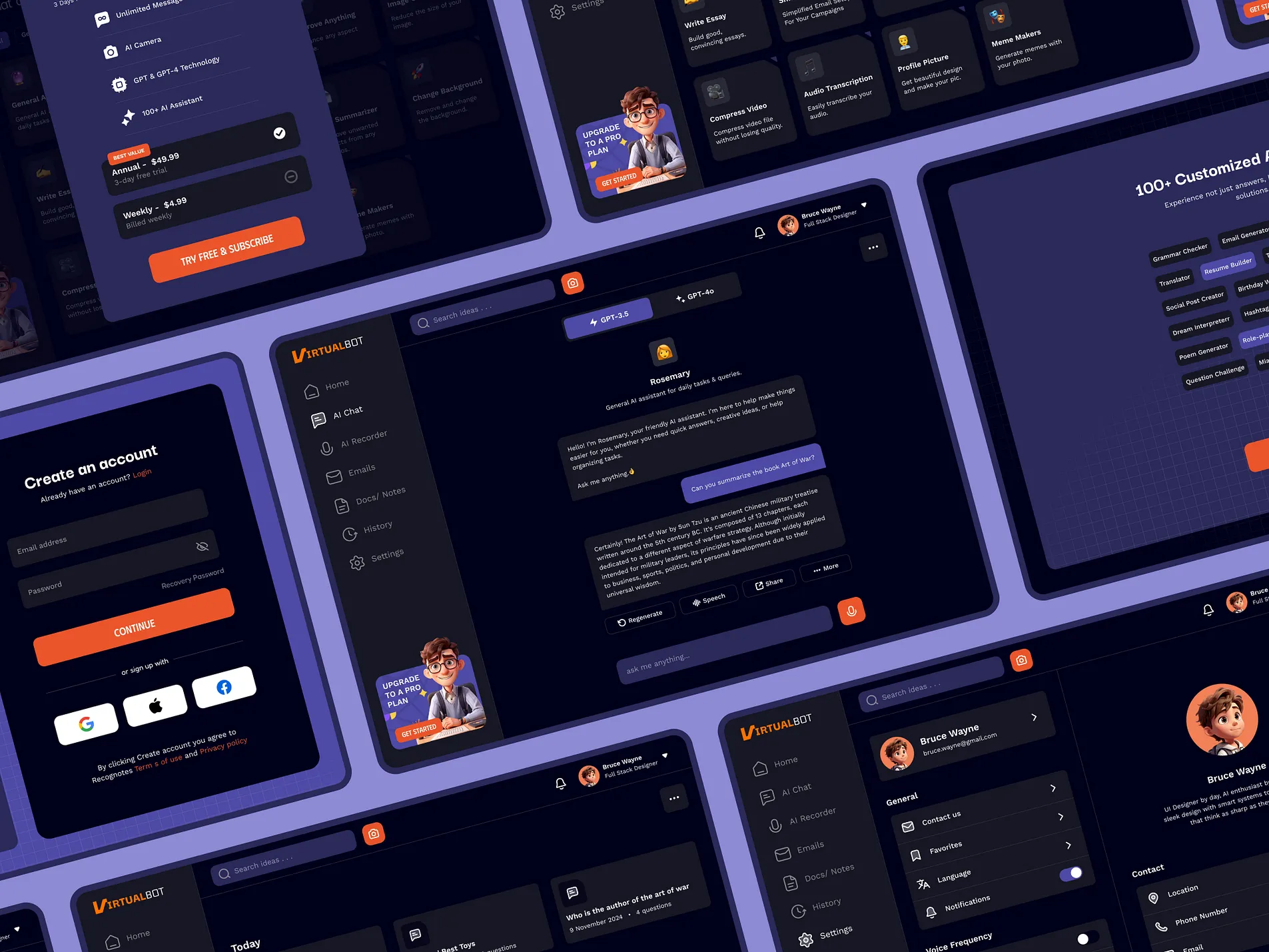 Image of Virtual Bot Tablet App Design