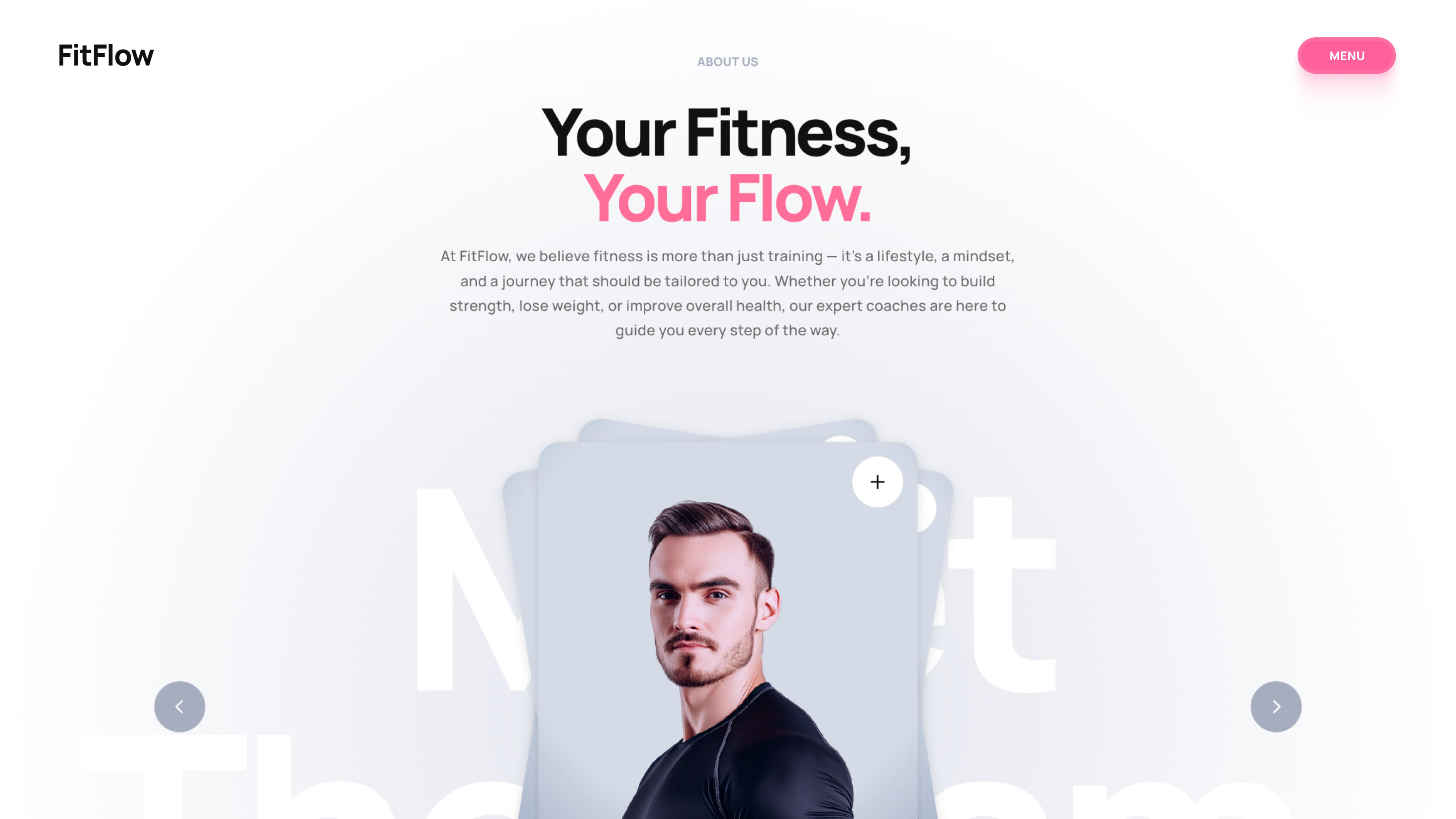FitFlow website template for personal trainers
