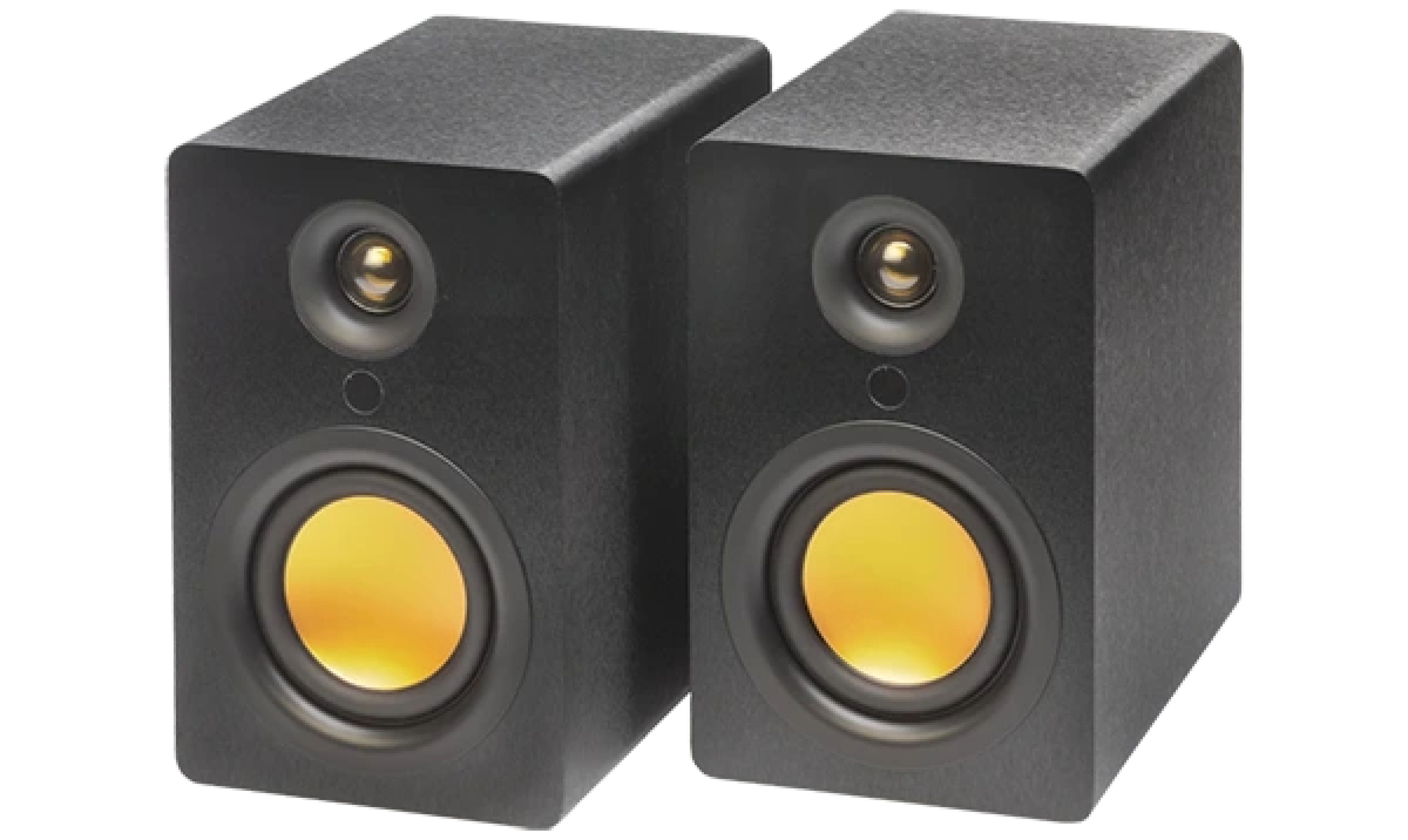 uStream wireless stereo speakers in a living room