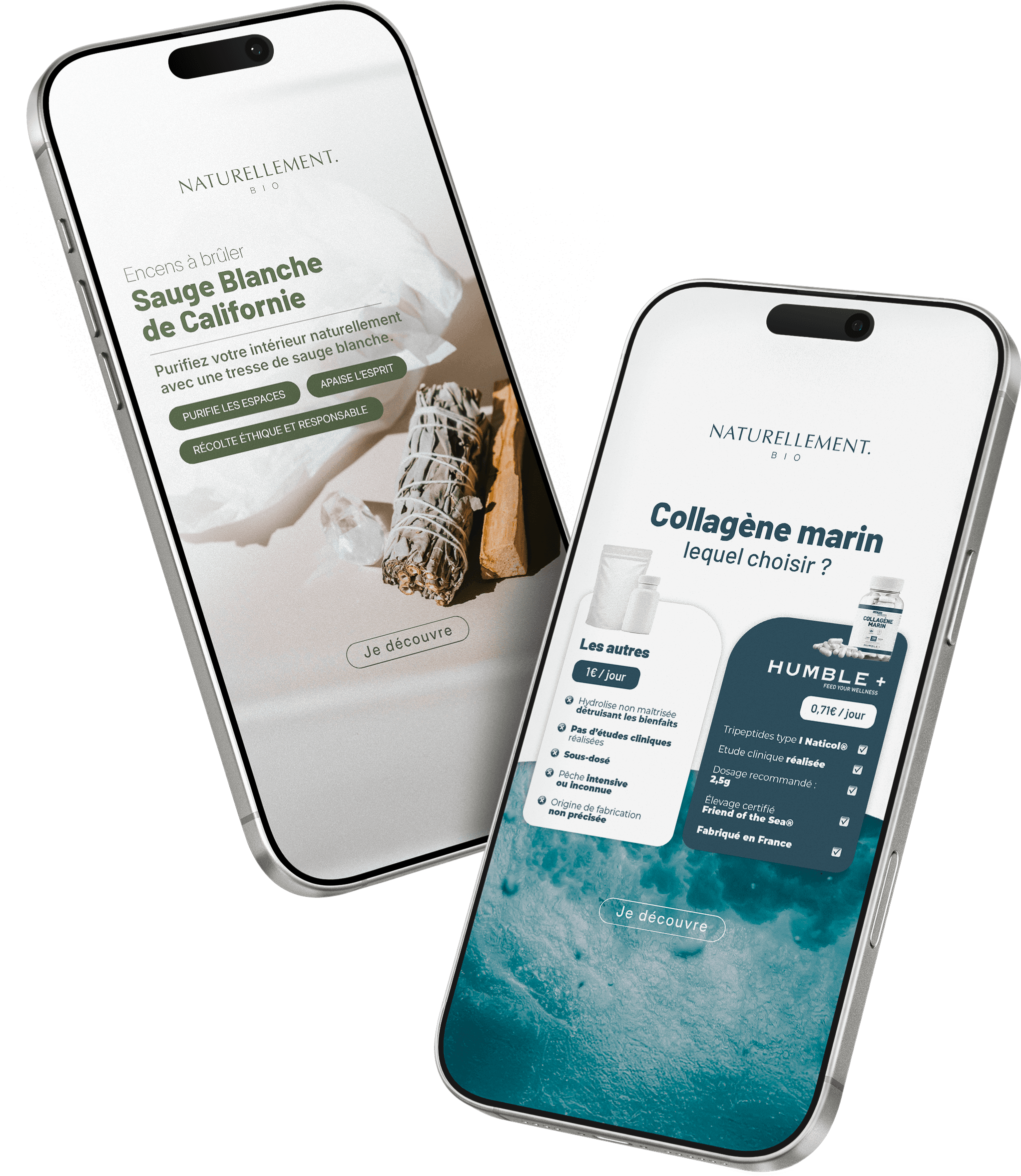 Création graphique publicitaire pour Naturellement Bio : visuels conçus pour la conversion