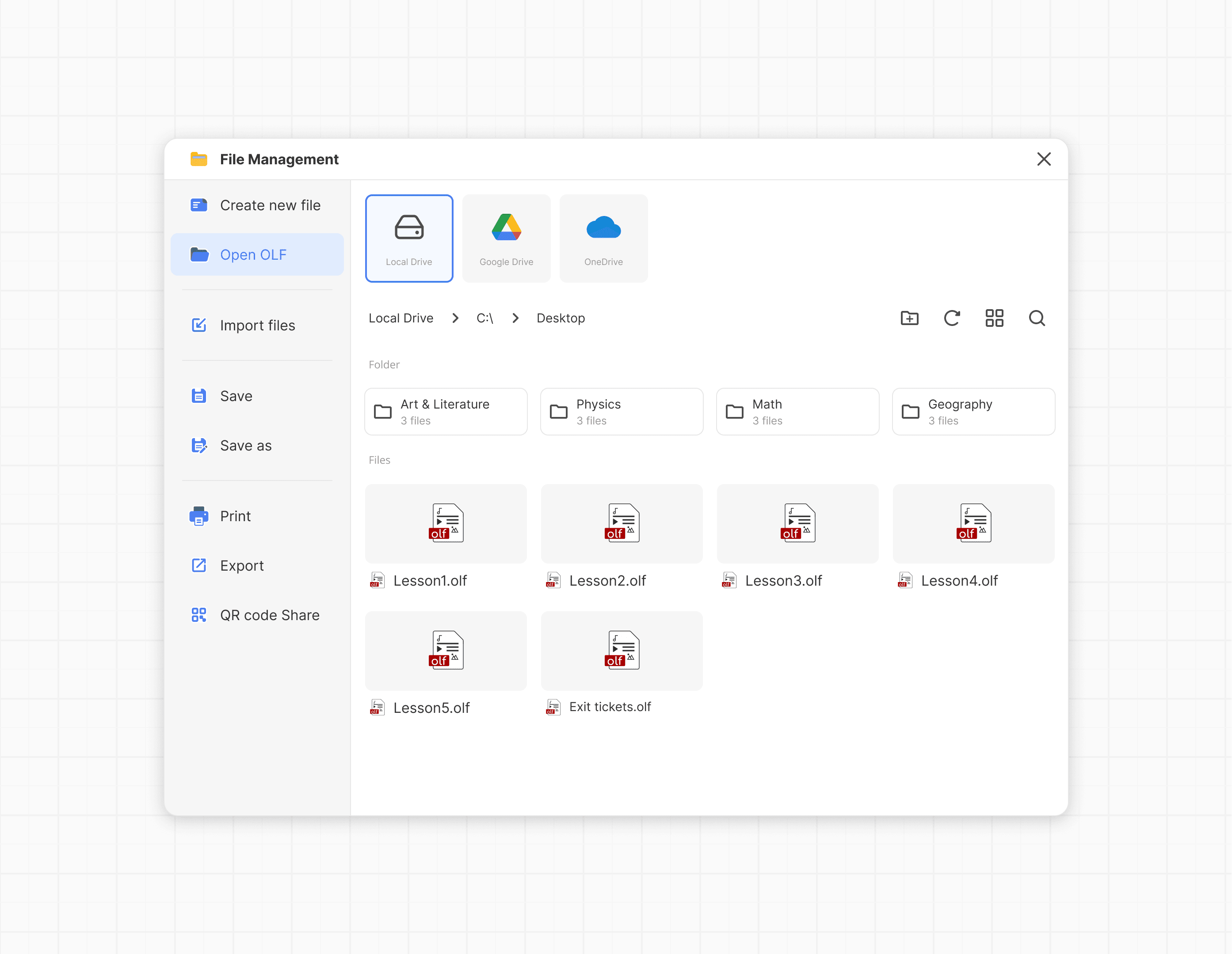 The image of new file mangement UI