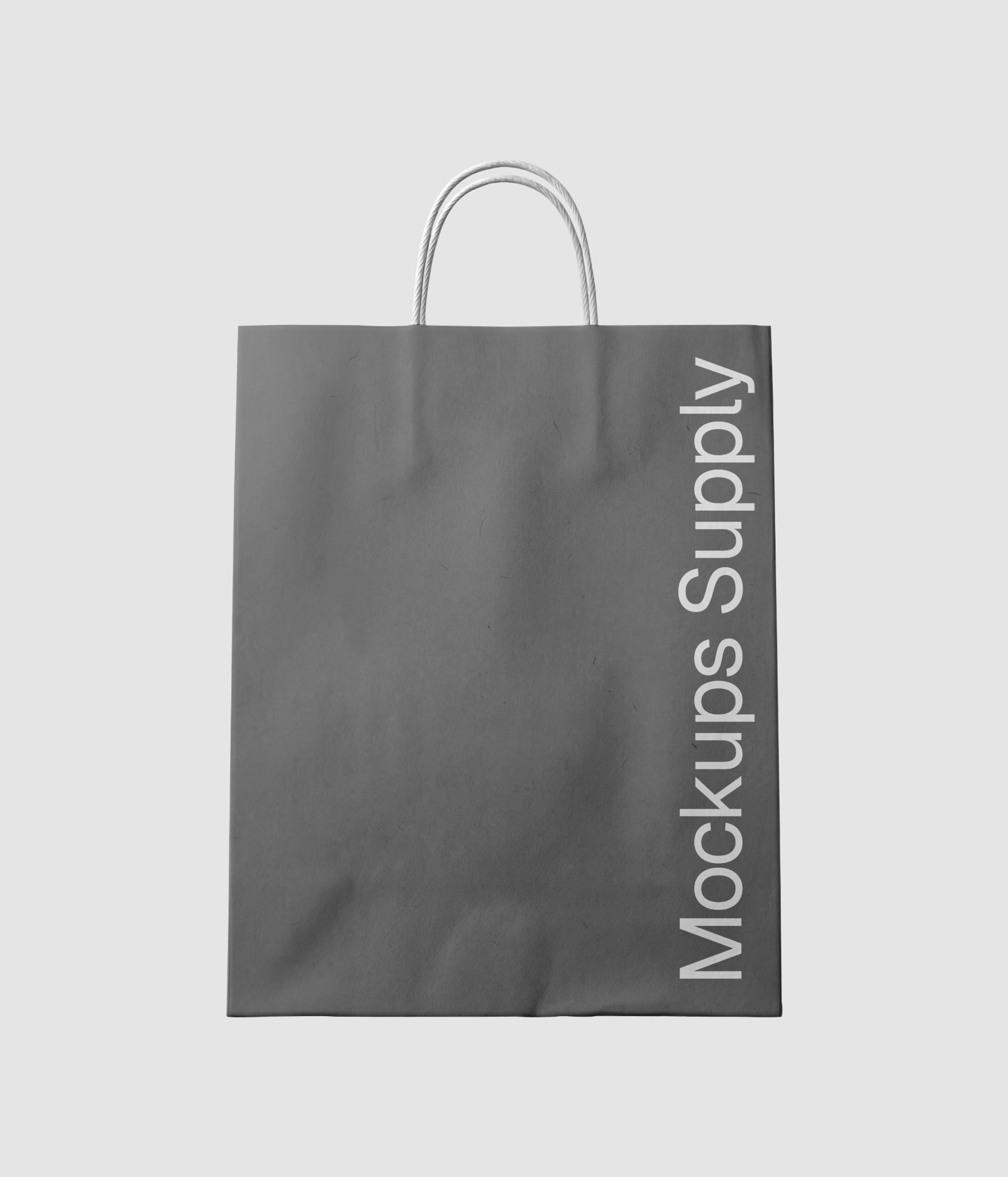 paper shopping bag mockup with twisted handle download on Mockups Supply