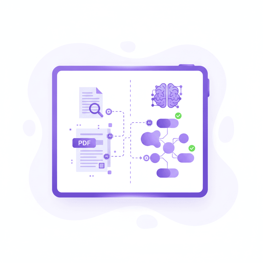 Digital mind mapping for students summarizing a dense academic textbook PDF