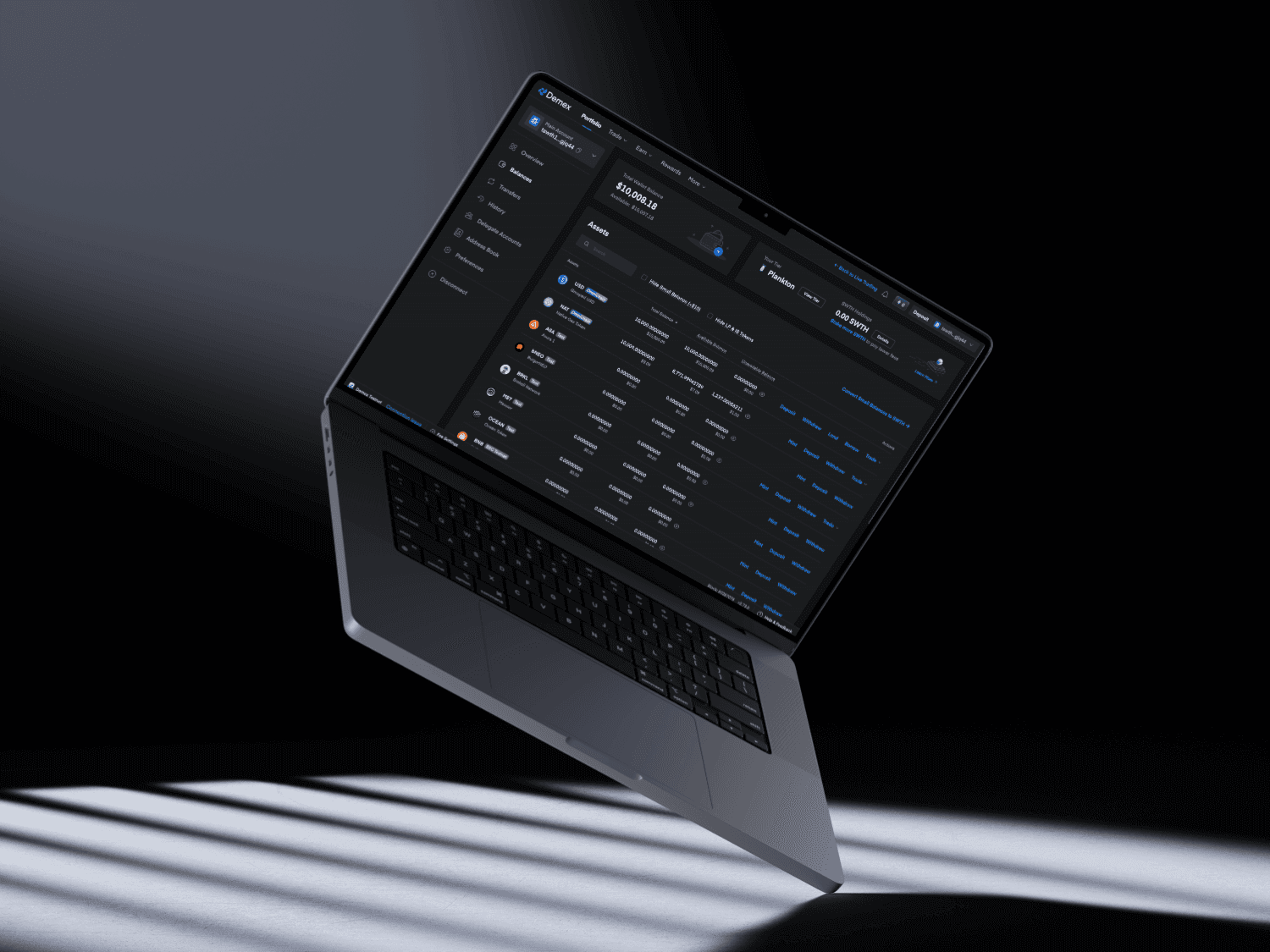 Tablet showing Bloomy UI