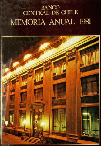 Banco Central de Chile. Memoria Anual 1981