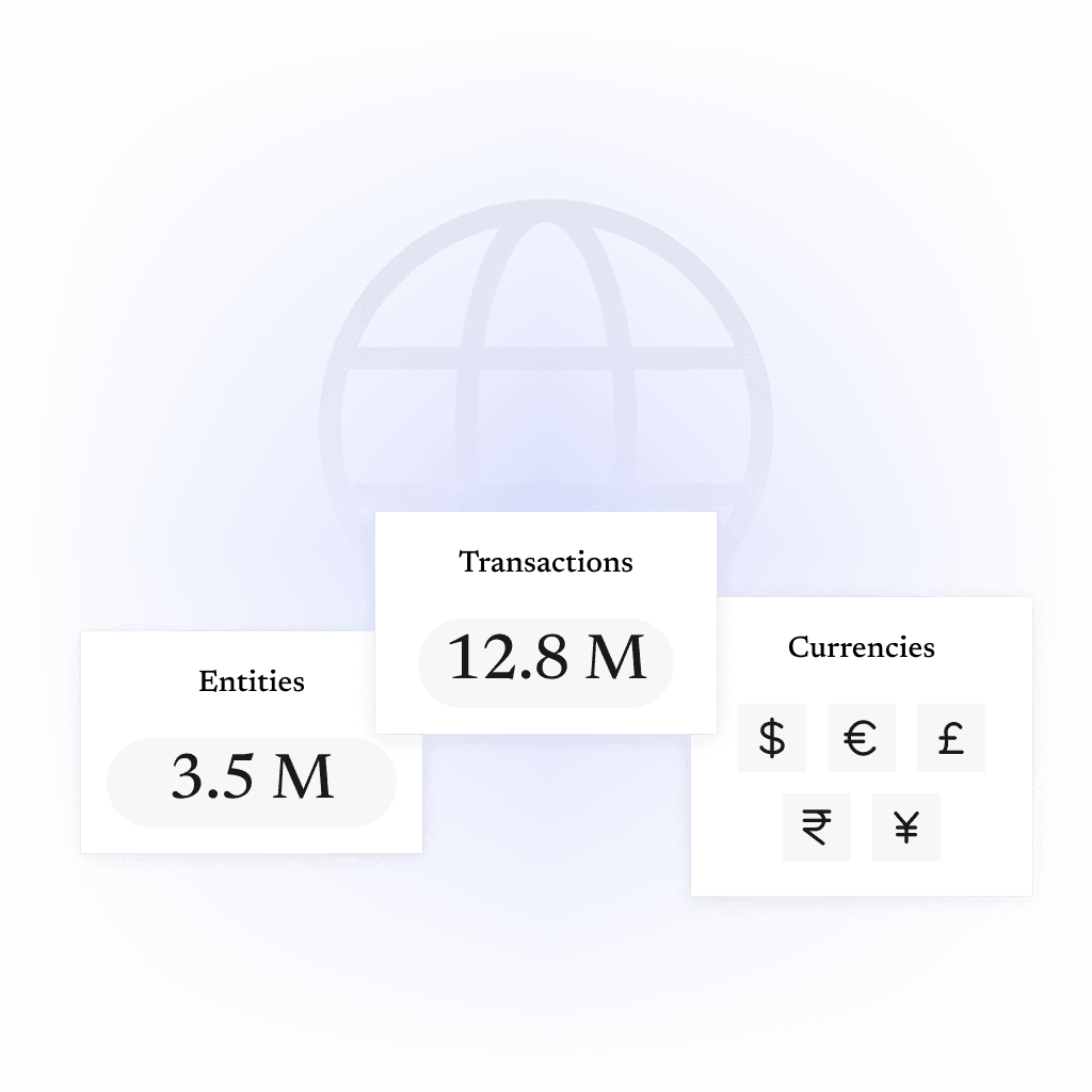 “Financial data scaled across entities, currencies, and millions of transactions, illustrating enterprise accounting complexity.”