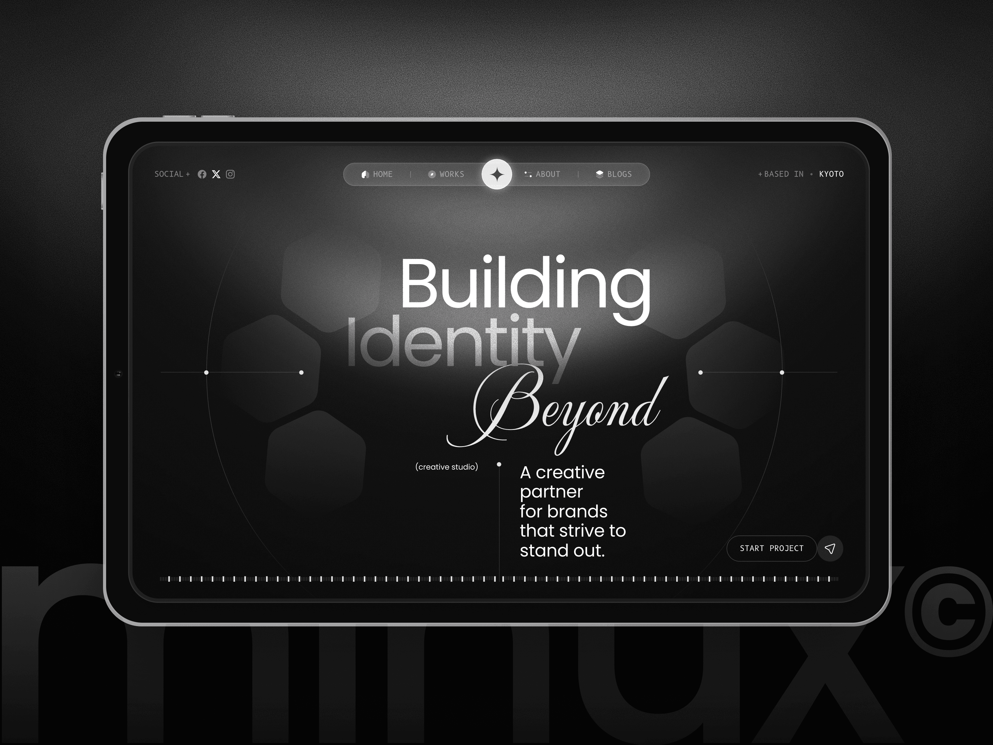 Minux portfolio and creative agency Framer template