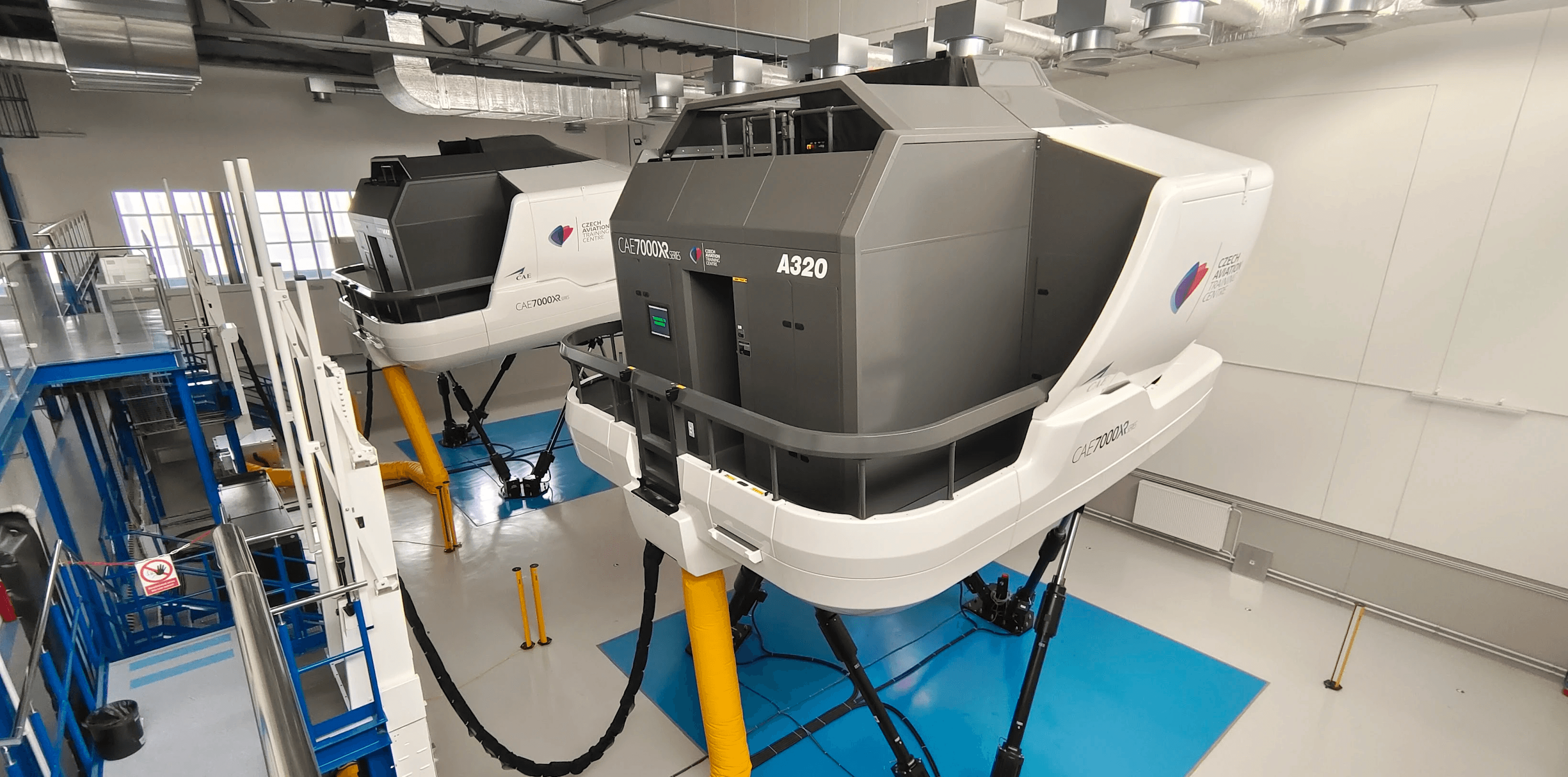 Two pilot simulators in use