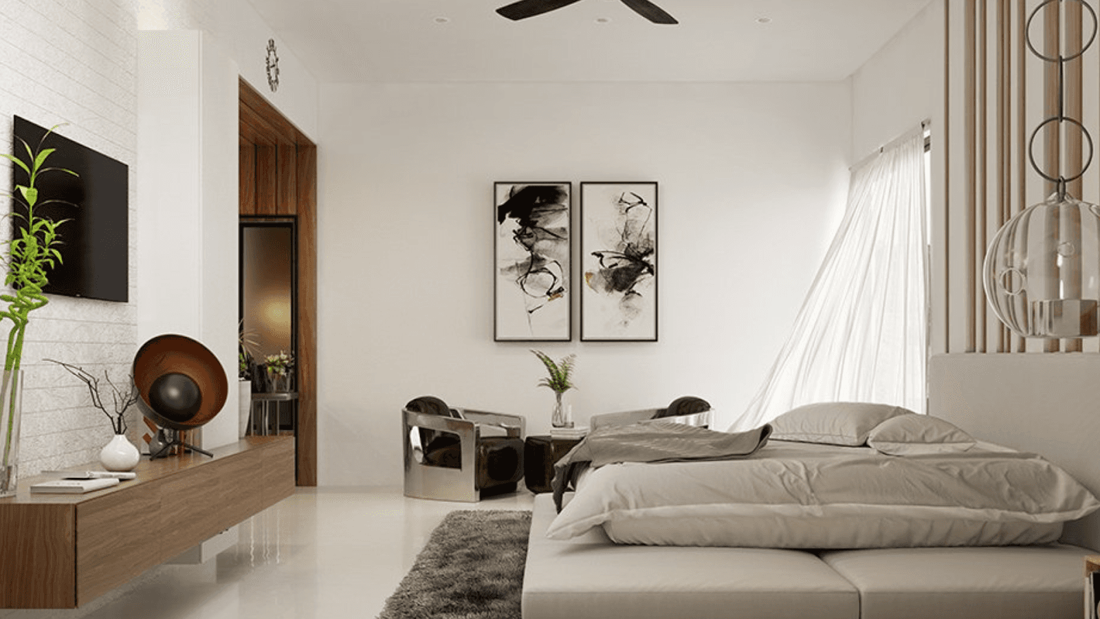 Breezy Scandinavian Bedroom for Indian Summers