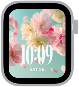 petal morning Apple Watch face preview 3 featuring floral, gradient, modern, and spring.