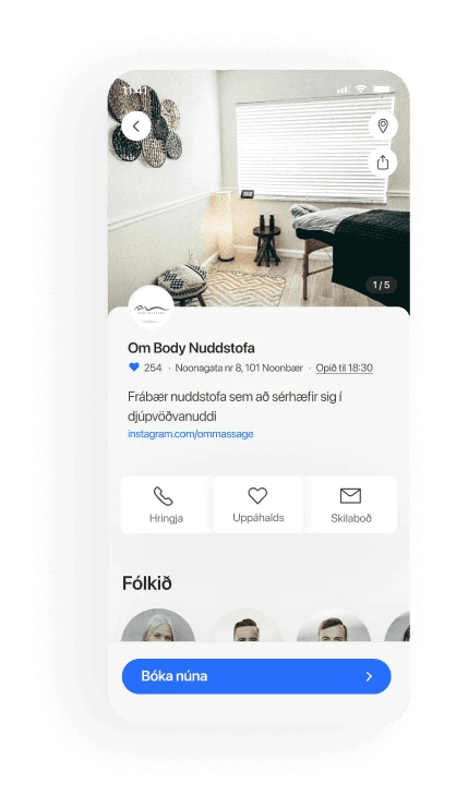 Nuddstofur mobile booking