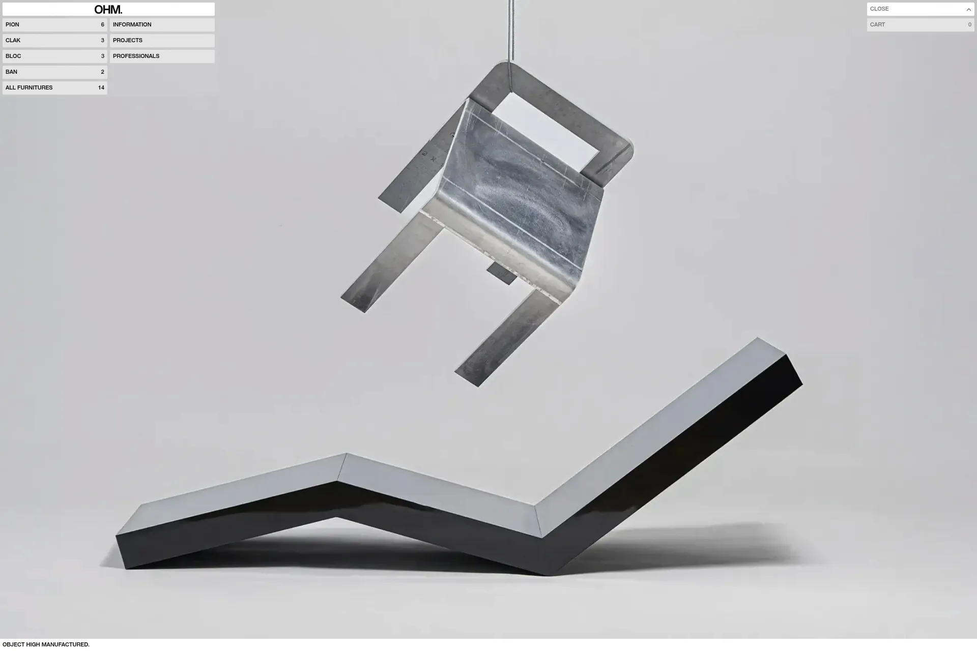 Screenshot of OHM Studio website