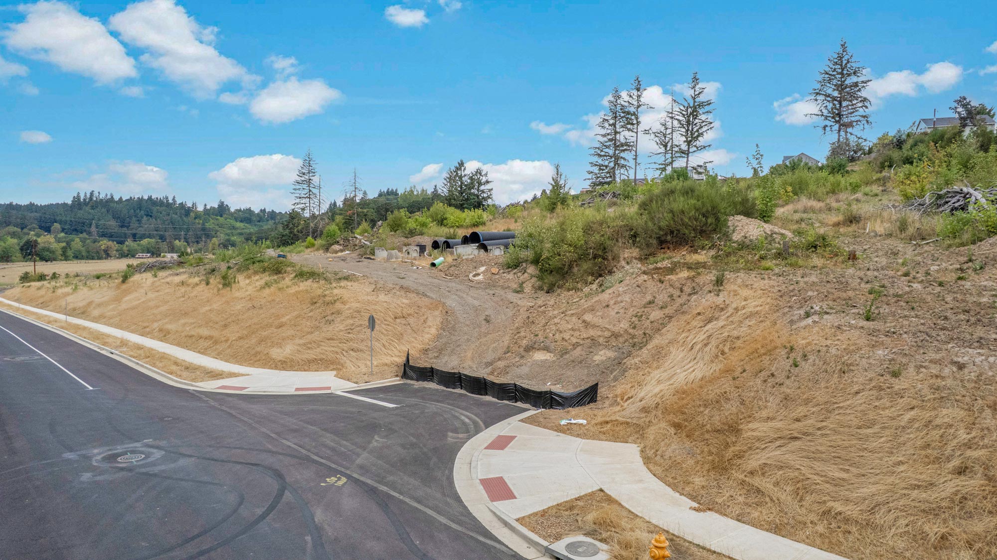 Image of abandonded construction site at Brush College Phase 6 in Salem, Oregon