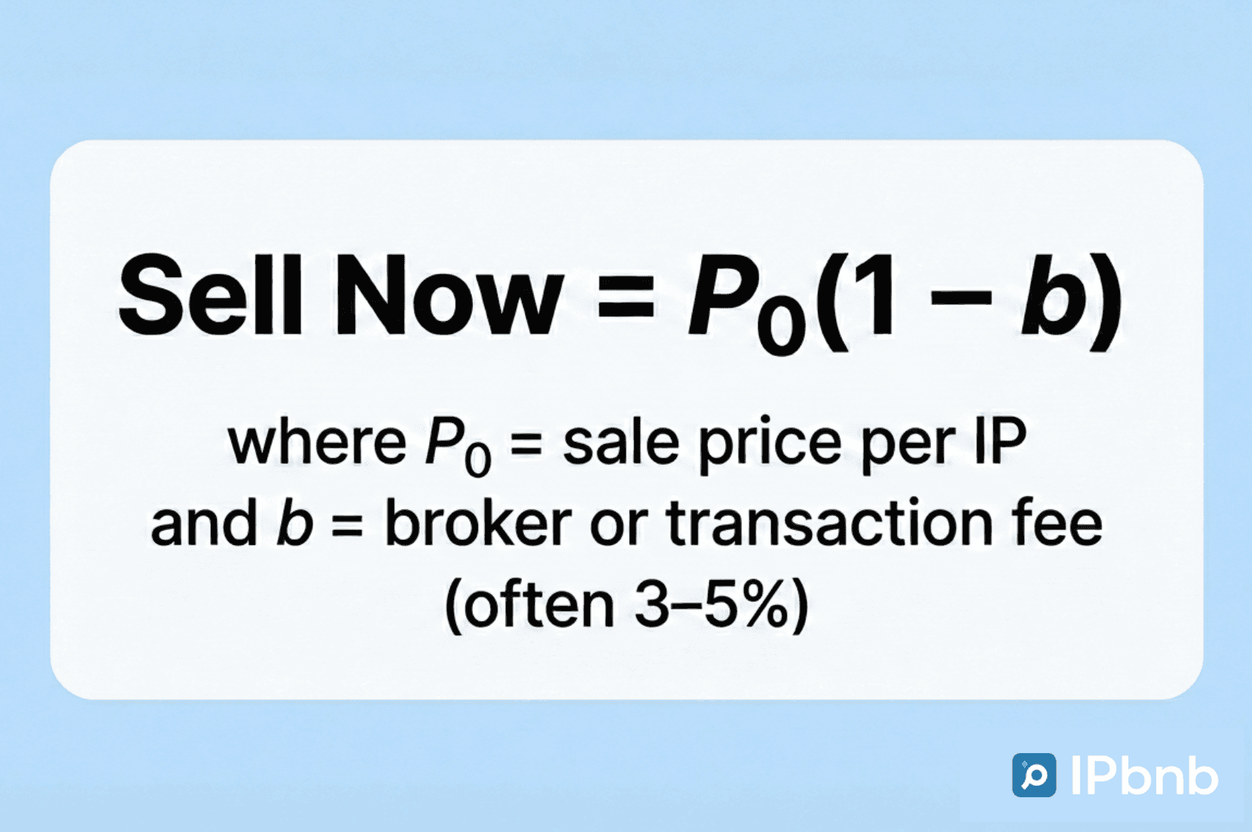 IPv4 sell formula