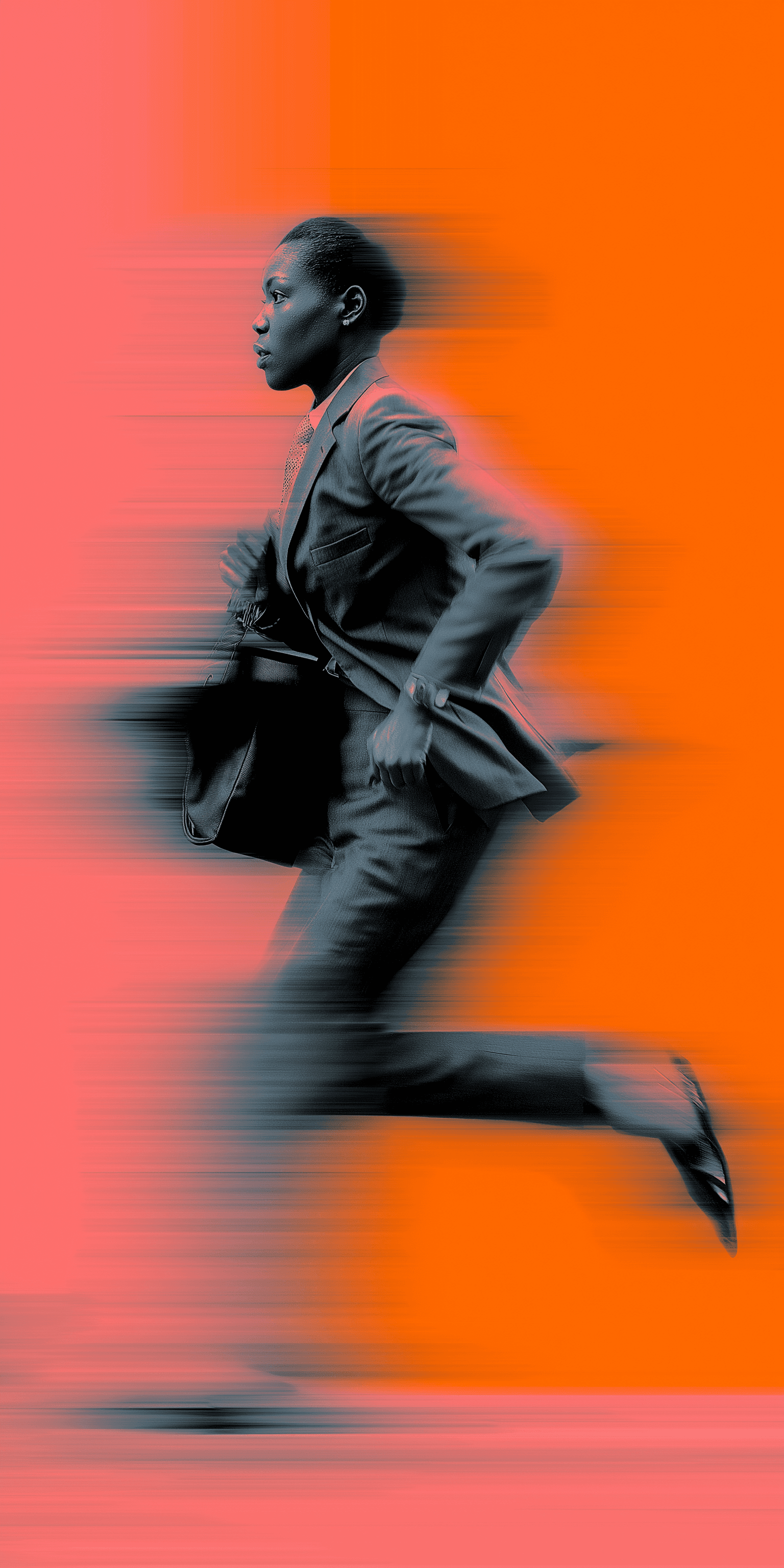 a person running side view