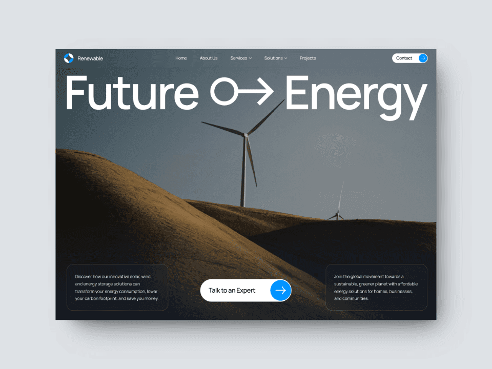 Renewable Energy website design