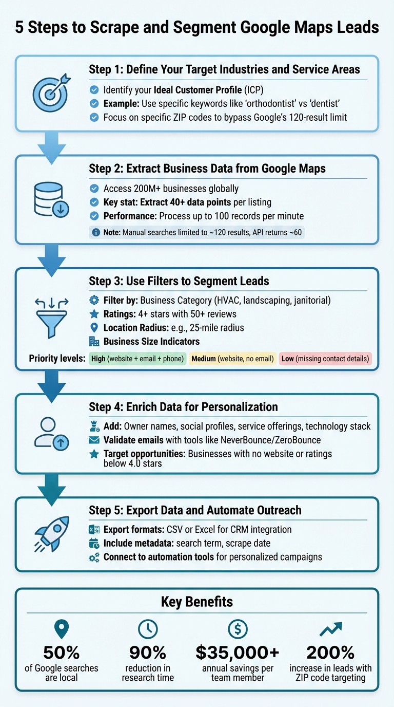 5-Step Google Maps Lead Scraping Process for Business Targeting