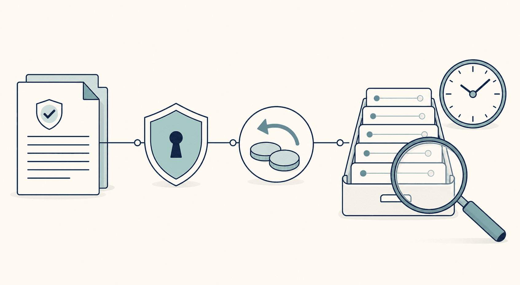 Illustration of reconstructing AI support actions from an audit trail for a bank compliance review