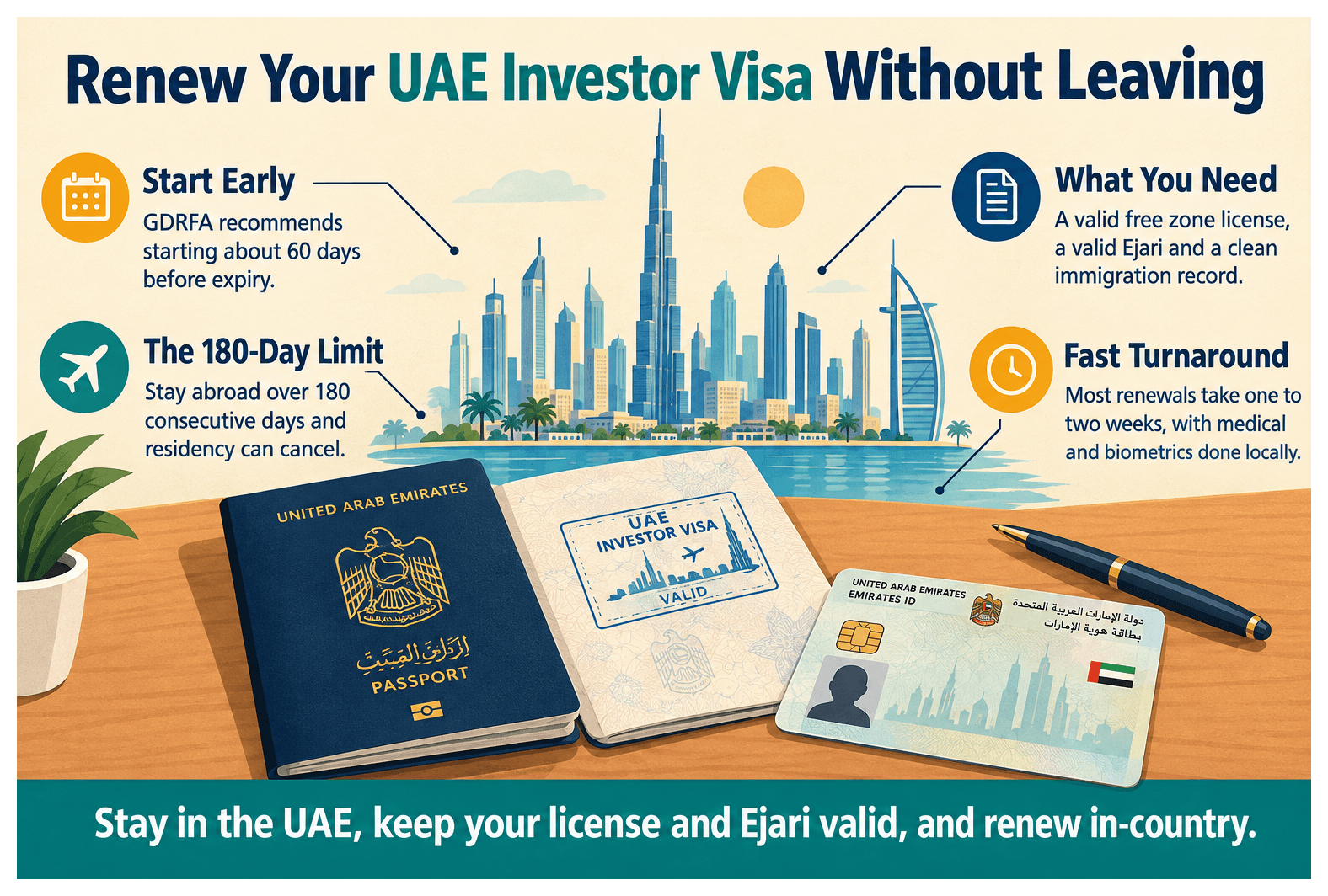 Infographic: Can You Renew a UAE Investor Visa Without Leaving the Country