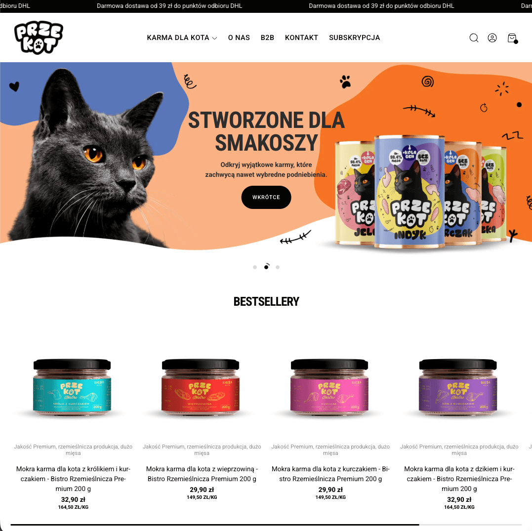 Website preview: dobrypieskarmy.pl