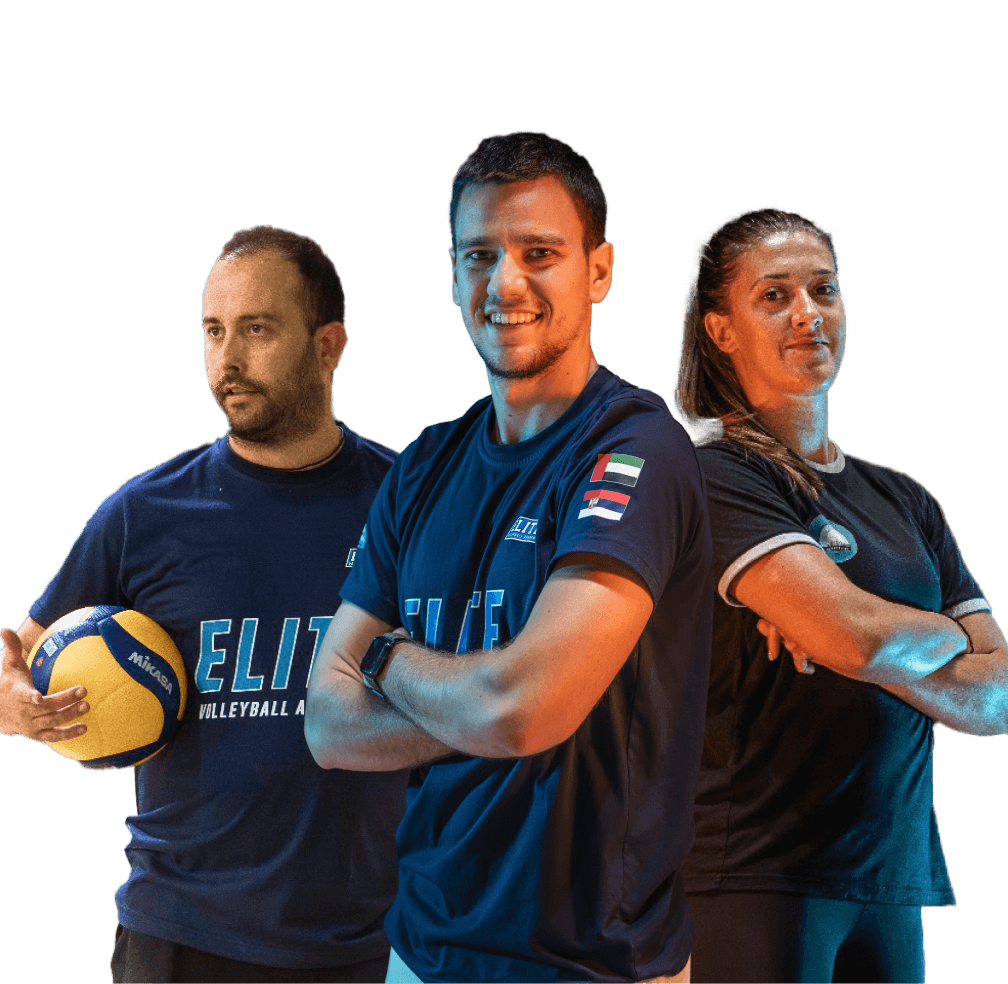 Coaches from Elite Volleyball posing for the photograph