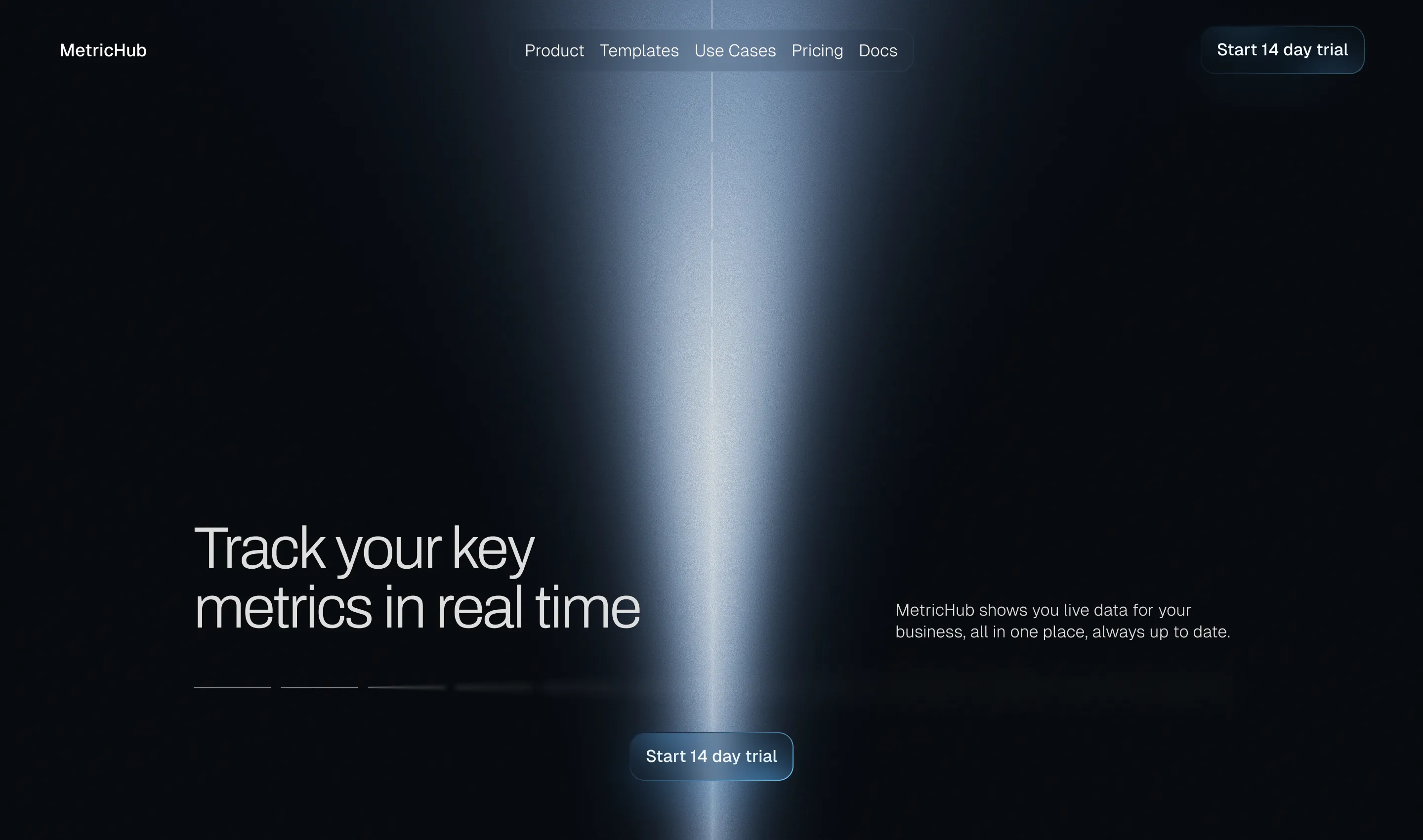 A beam of light shines from the top of the image, with text on a dark background saying "Thank you for your response."