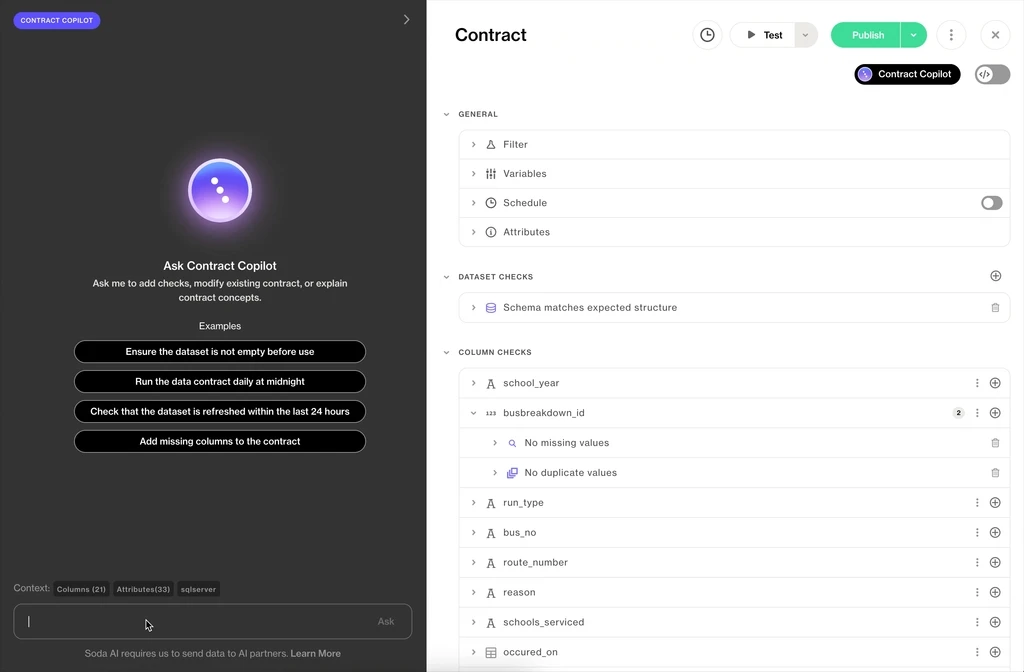 soda contract copilot in action