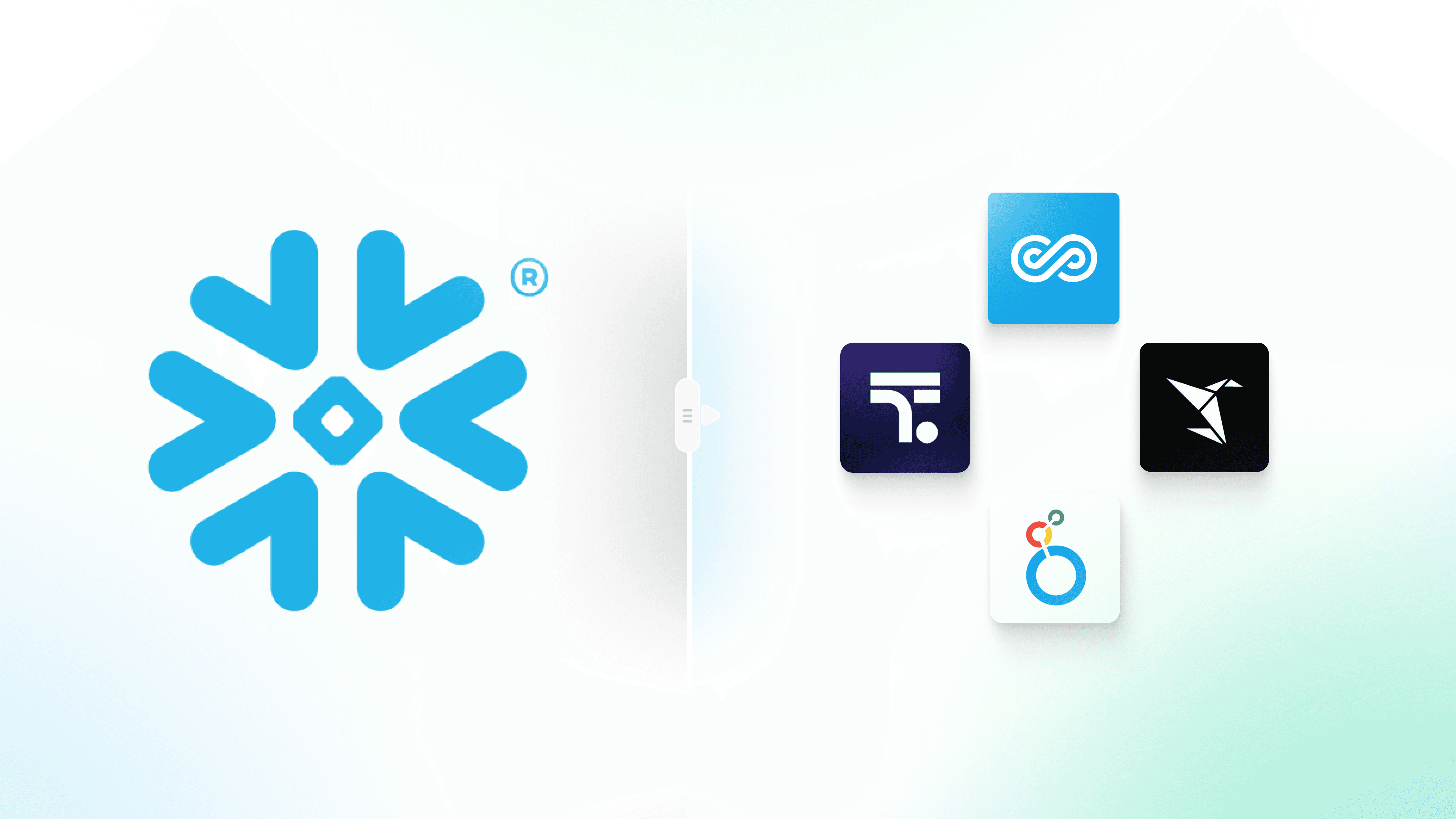 Snowflake Cortex logo compared with enterprise analytics platforms including Genloop, ThoughtSpot, Looker, and Sigma.