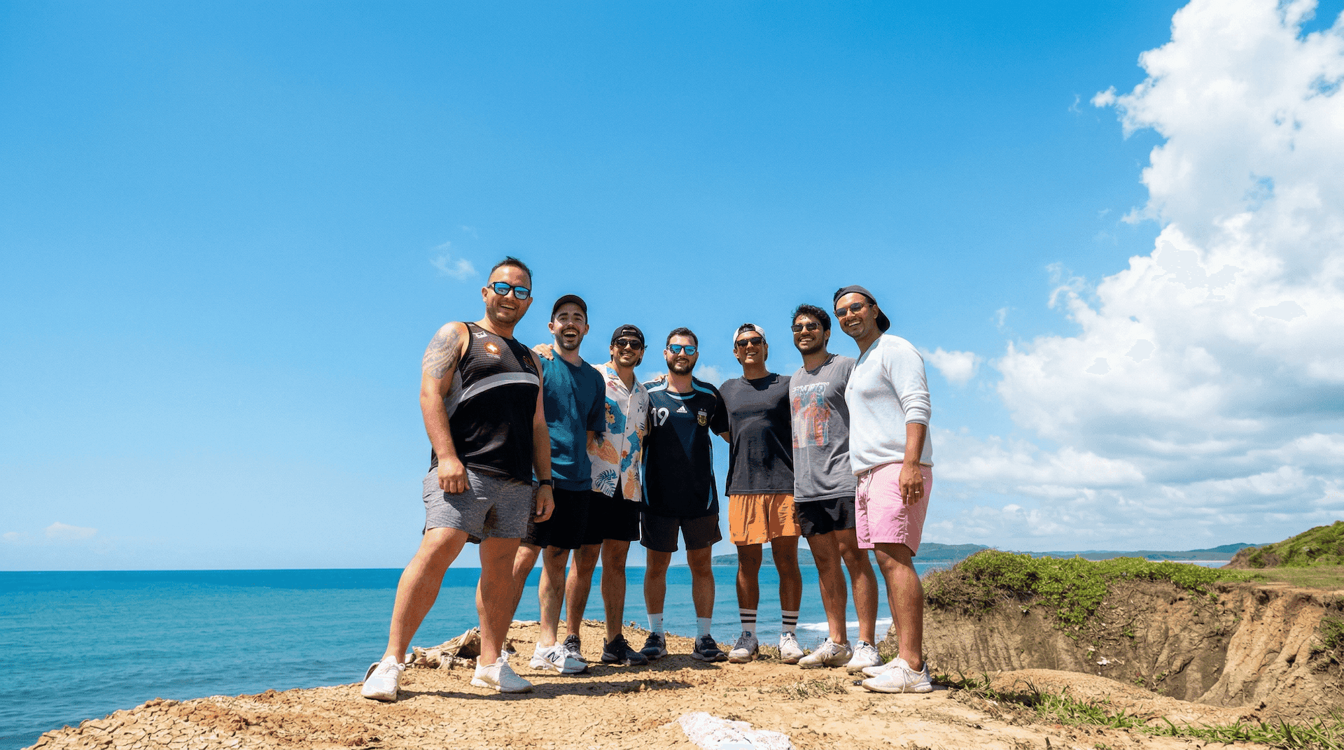 A man learning to surf