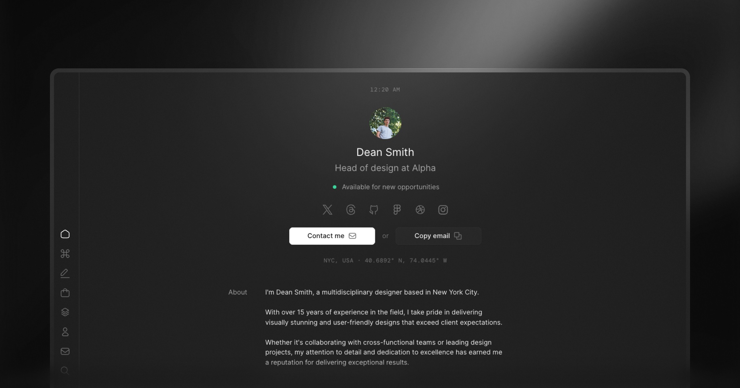 Ultra – Framer Portfolio Template