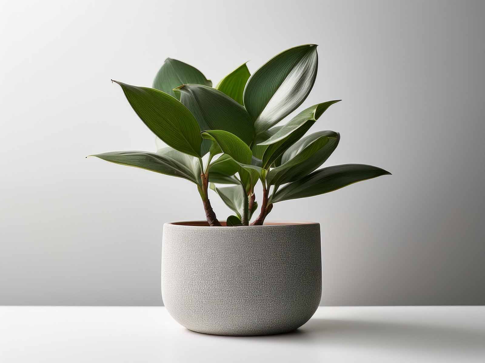 ZZ Plant with glossy, dark green leaves in a modern St. Louis office, supplied by Tropical Decor