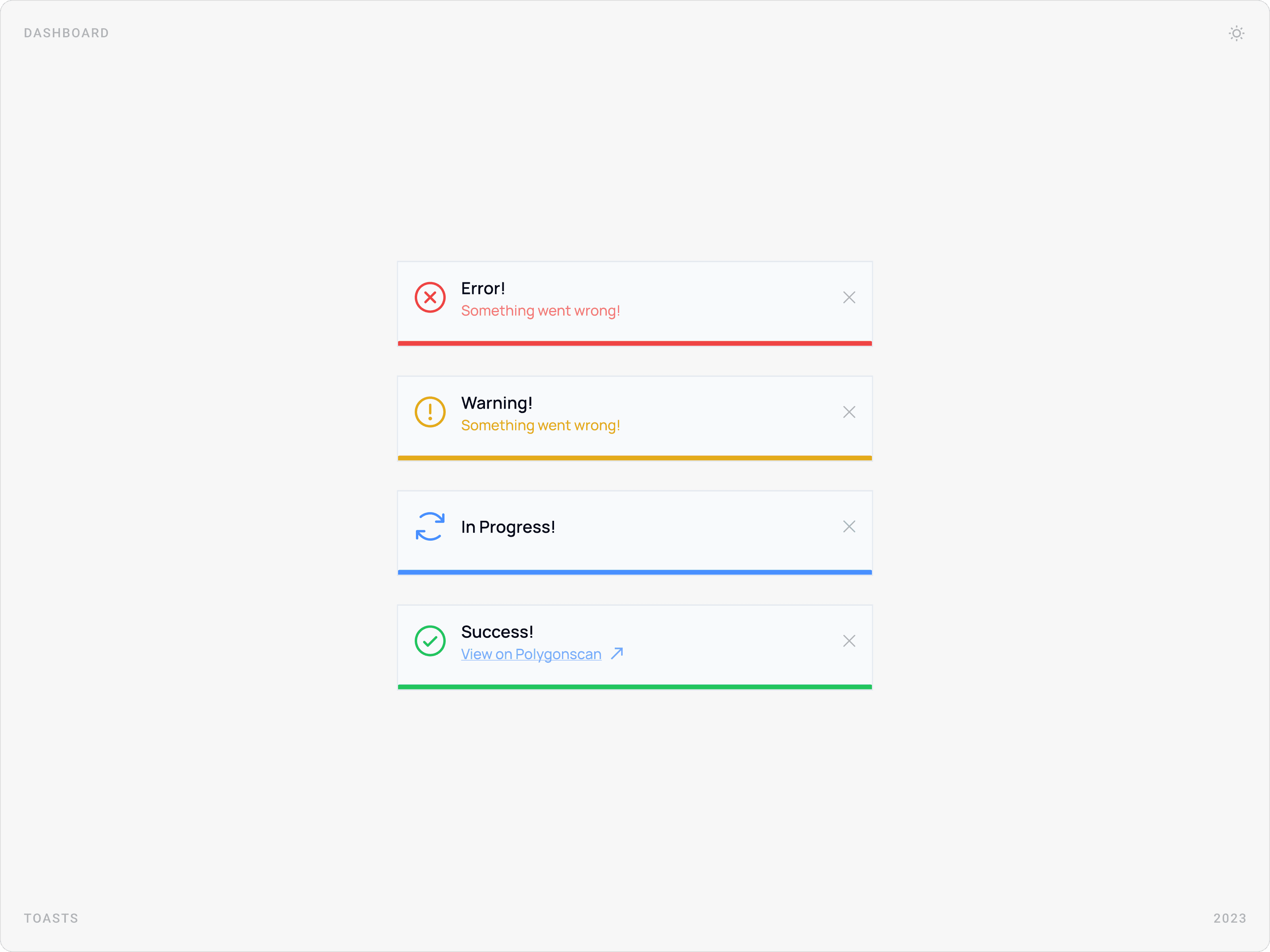 Modern Toast Notification System Design