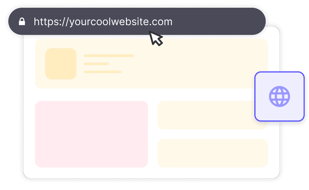 Website testing with Useberry showing URL-based prototype preview.