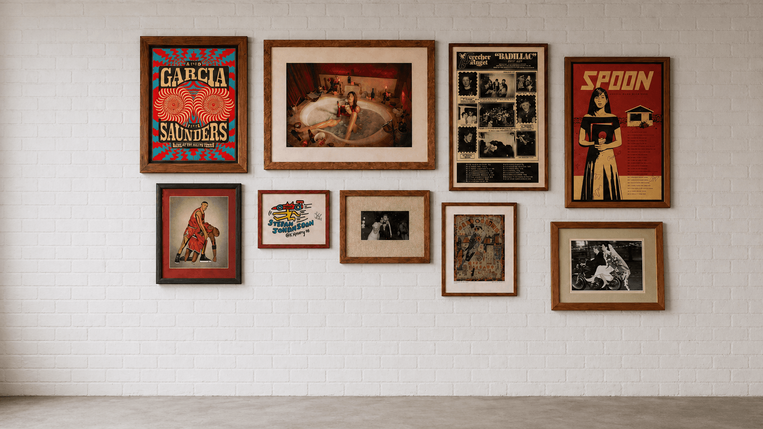 gallery wall of frames