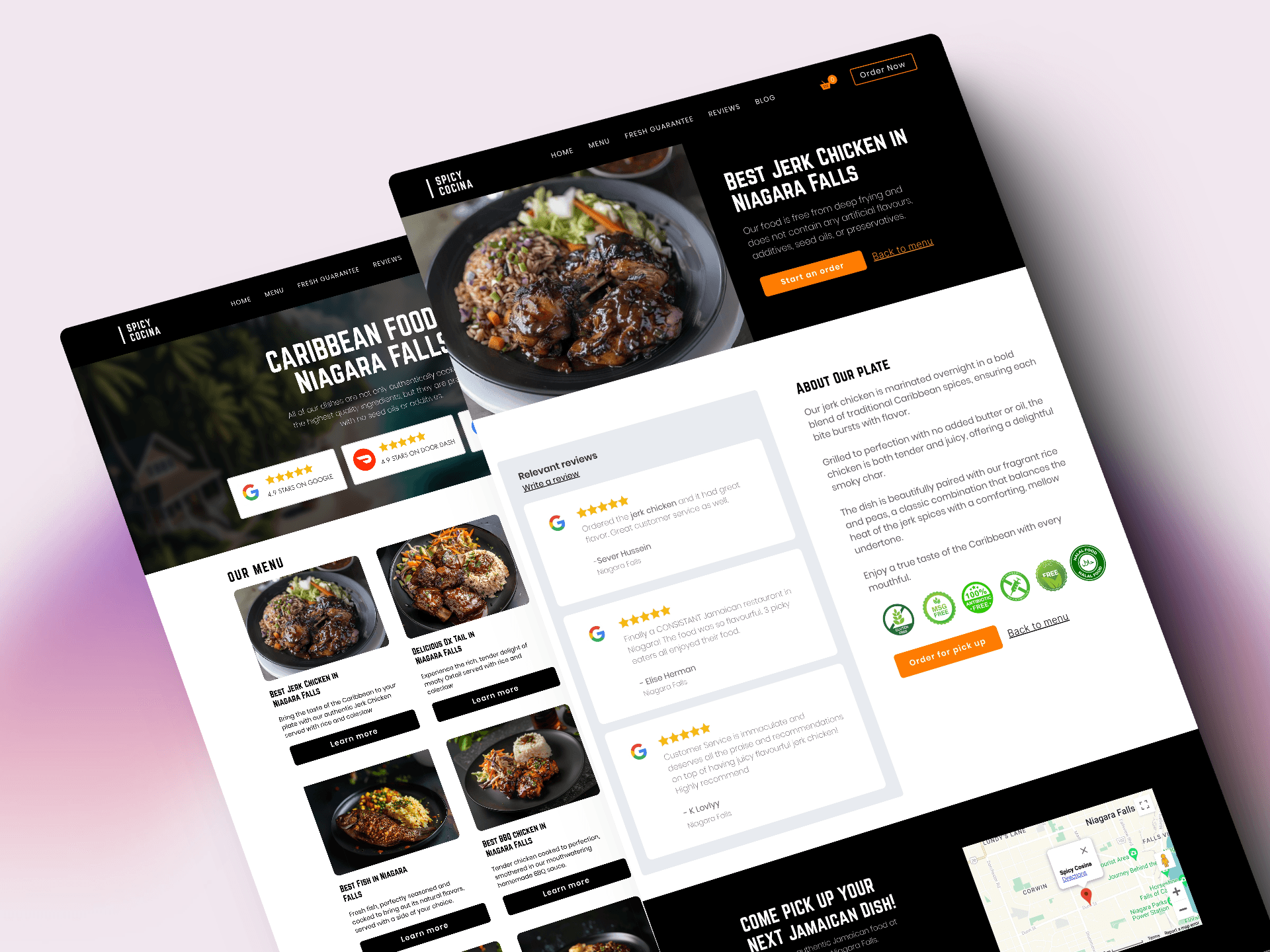 Spicy Cocina SEO pages