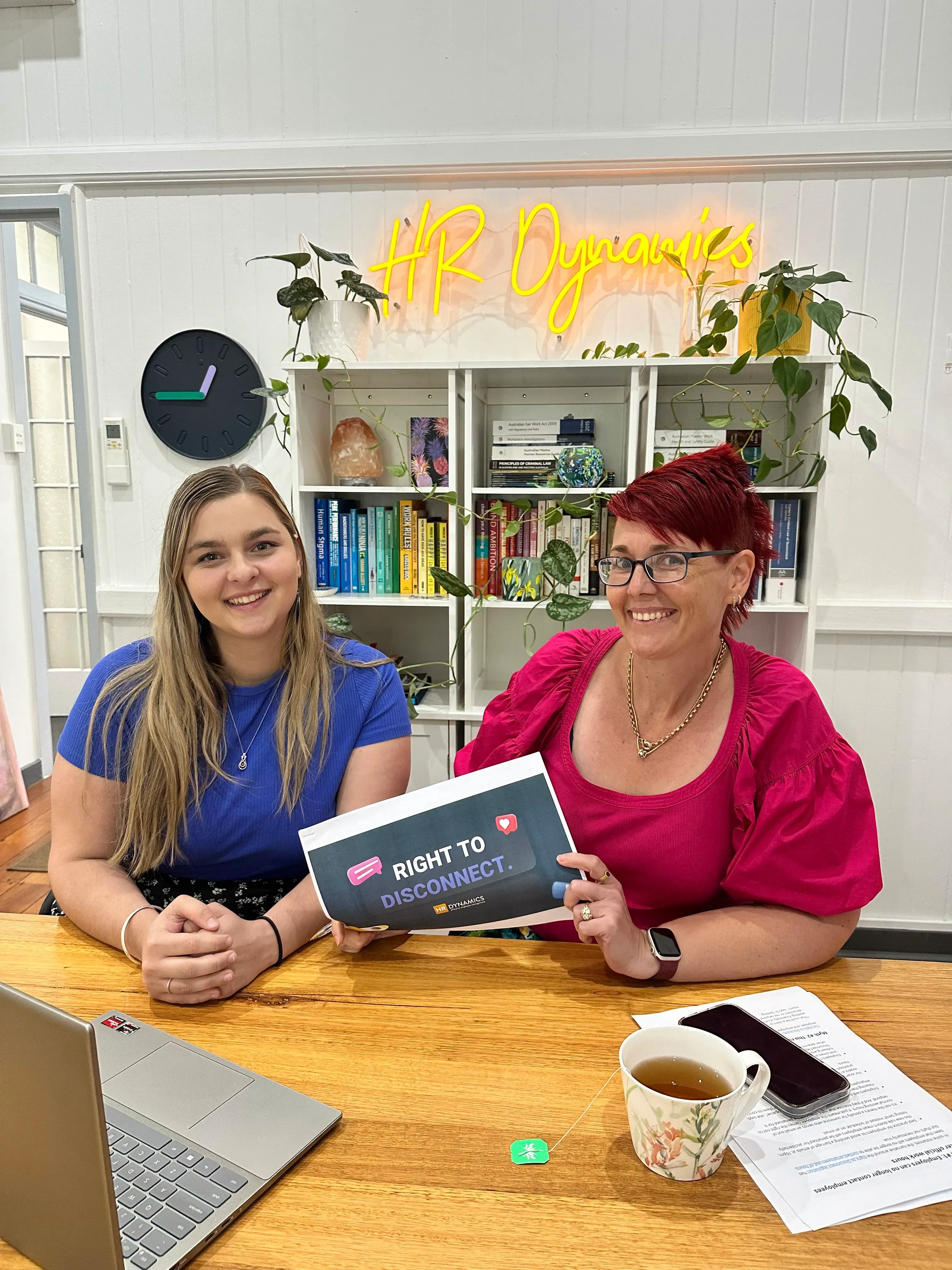 Deanne and Shayla doing Right To Disconnect Training