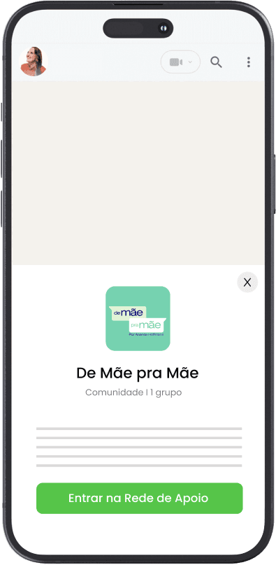 mockup de uma conversa com a Ananda