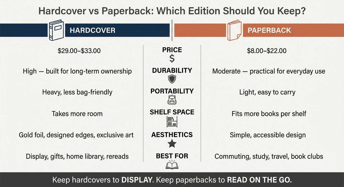 Hardcover vs Paperback: Which Edition Should You Keep?