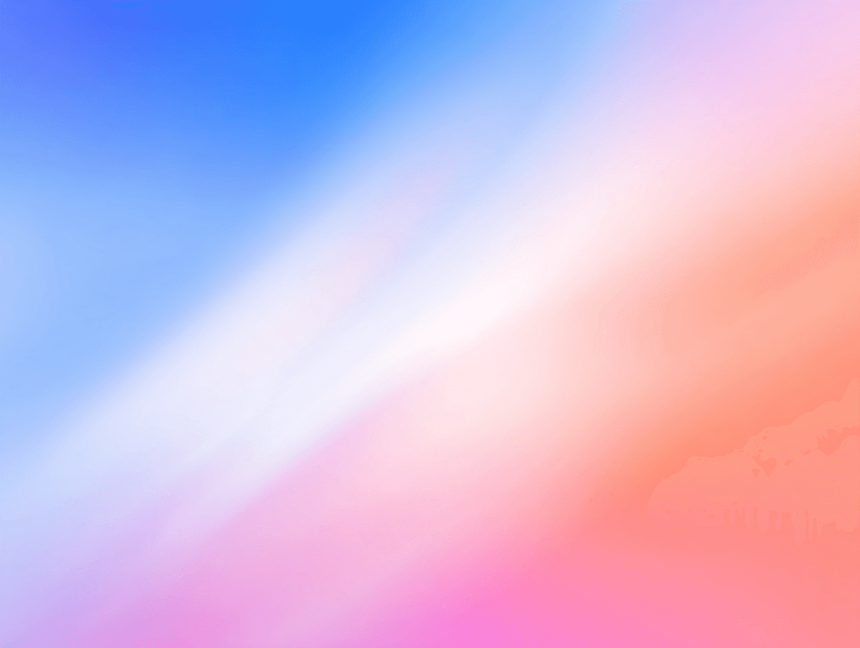 Blue, white, and pink gradient background.