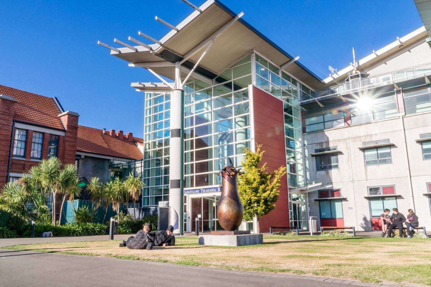 white university during daytime