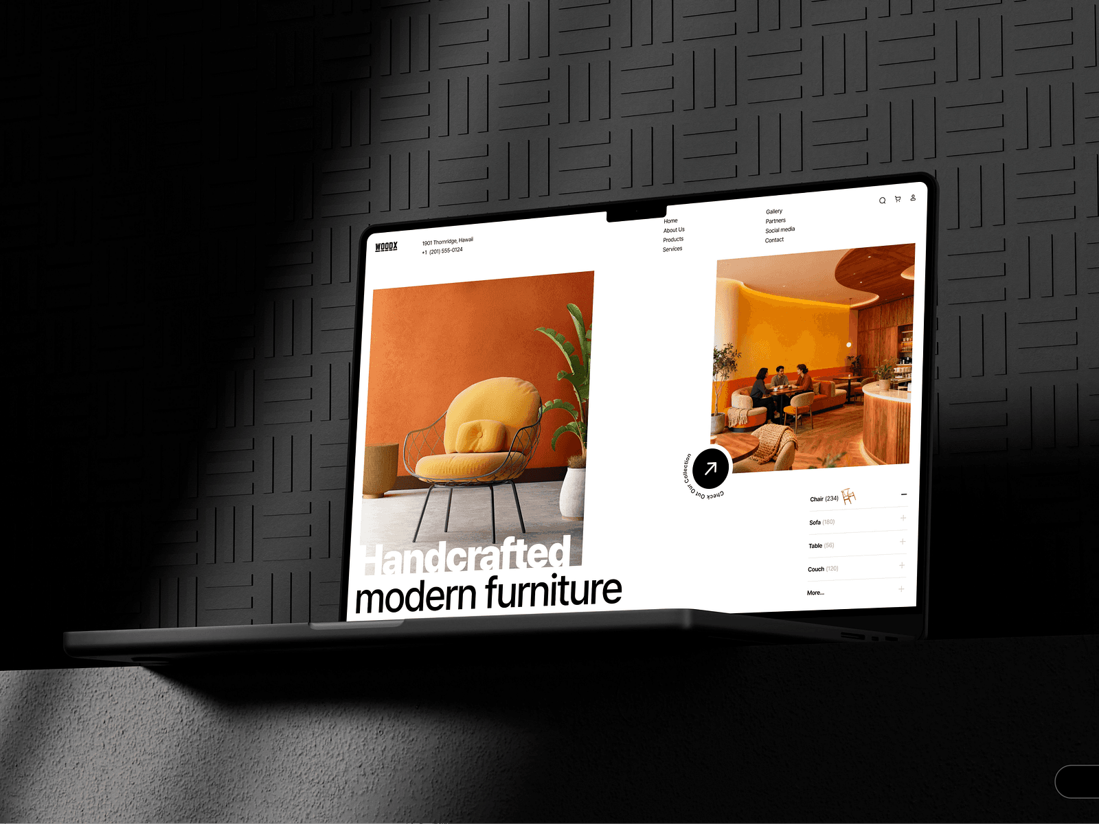 WOODX - Website UI — Dribbble shot by Mrh Raju