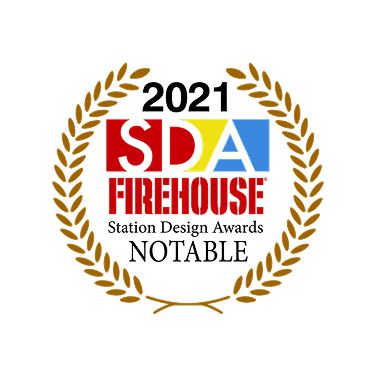 2021 Firehouse Station Design Awards SDA logo with notable laurel wreath.