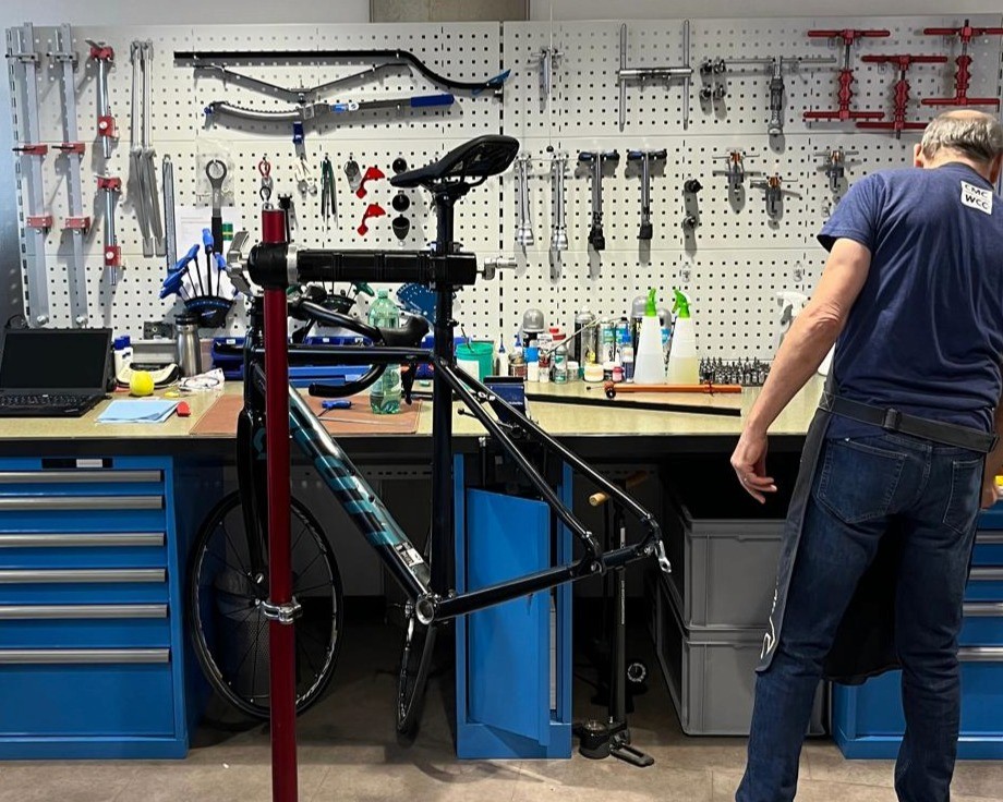 Tool wall on the UCI mechanic course