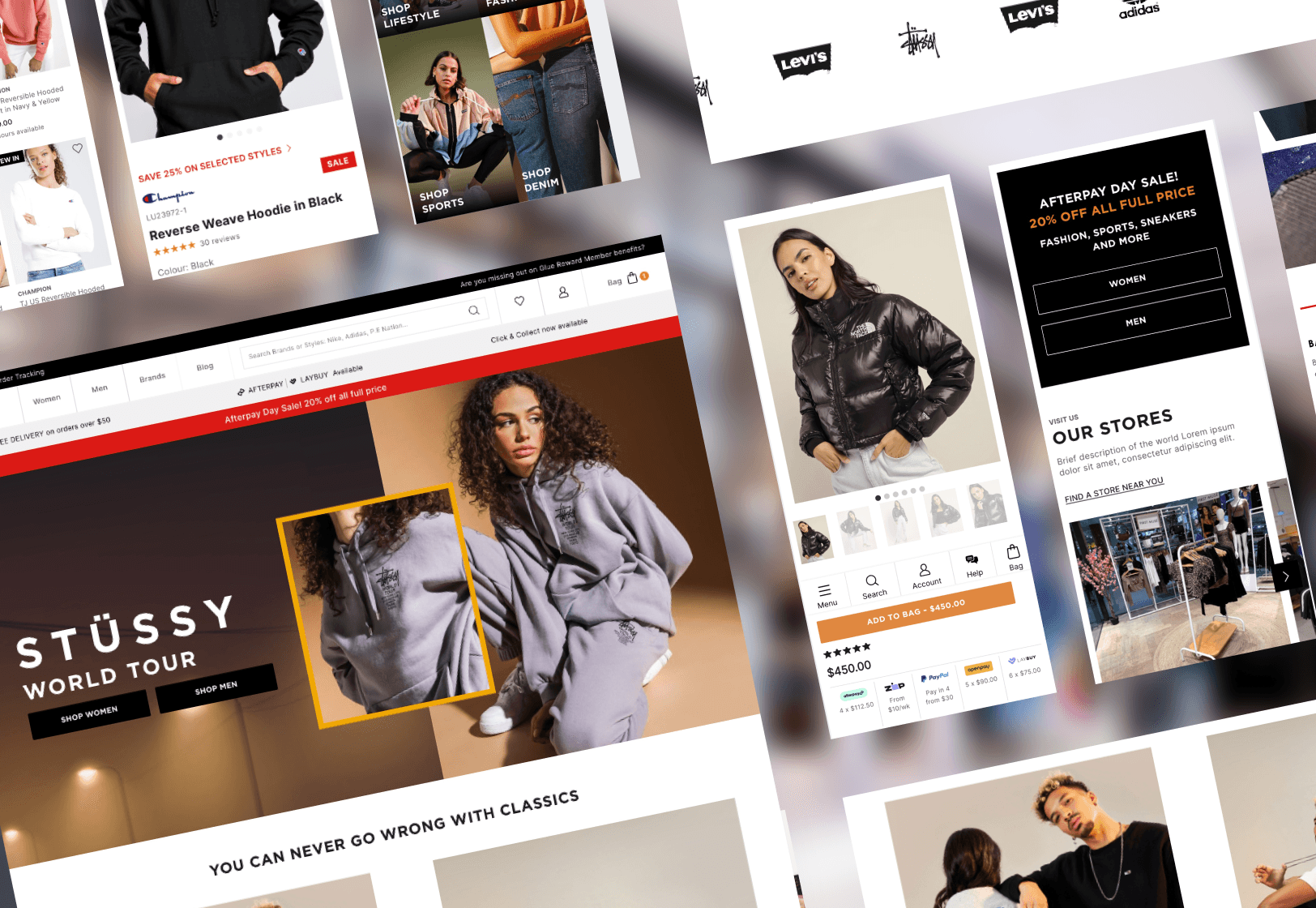 A picture of a still body of water and blue skies