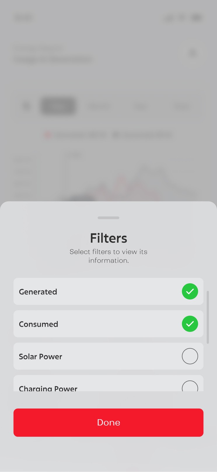OneTronix Solar Mobile App Bottom Sheet