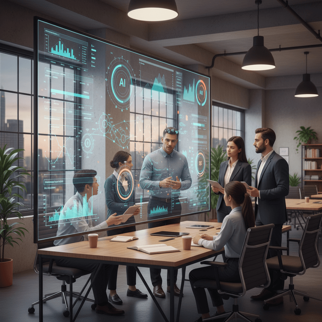 Diverse AI startup team scaling operations showing how to start an AI company with the right people