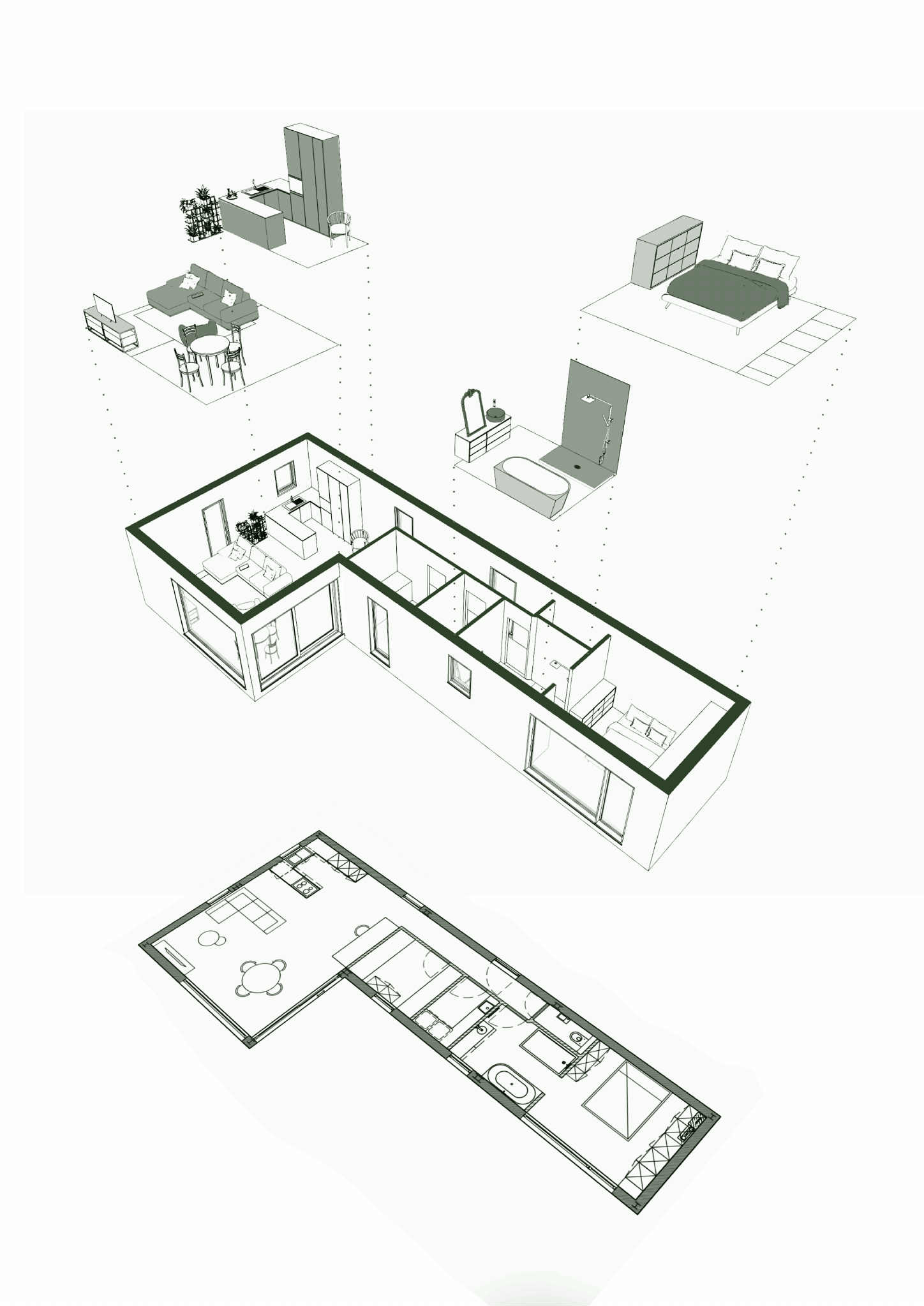 Grondplan realisatie Nette De Mol 