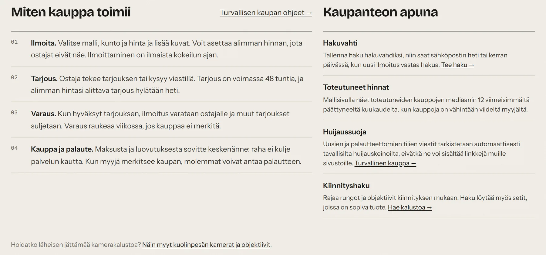Kaupan kulku ja kaupanteon apu